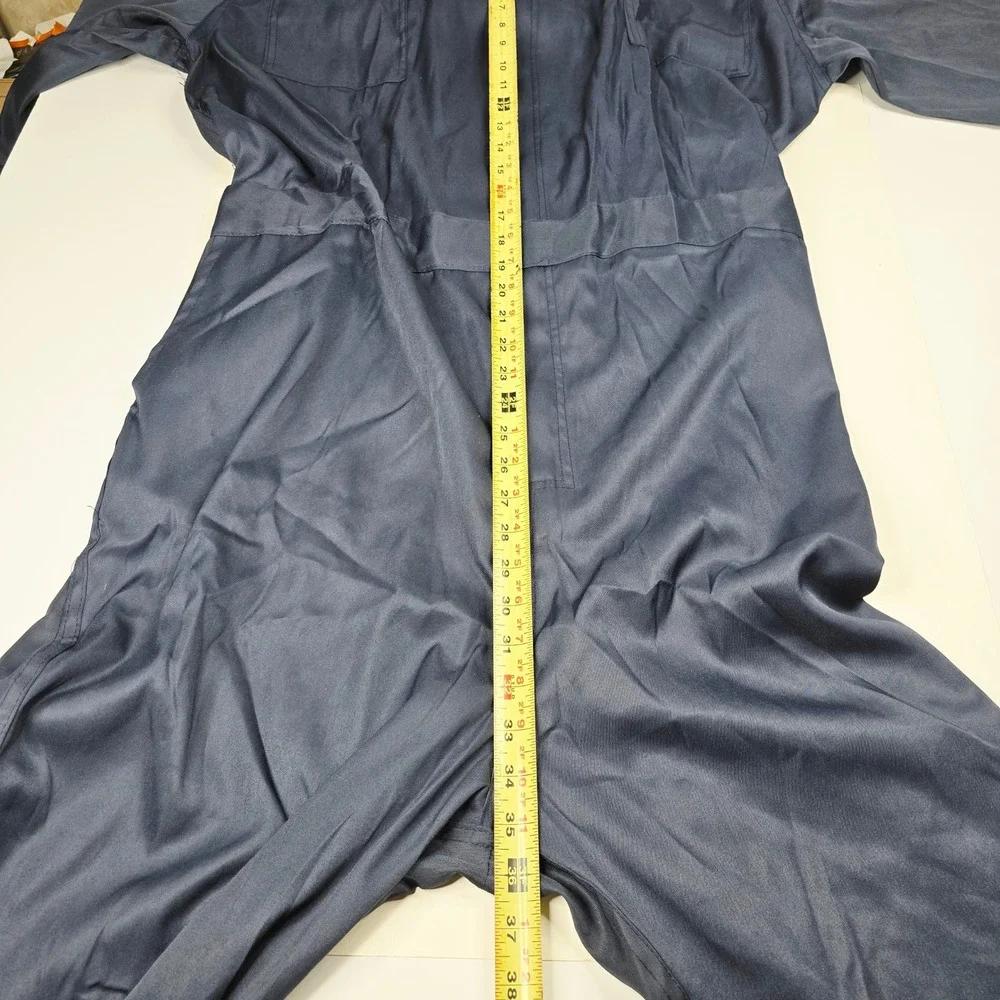 Homelex Mens Navy Blue Long Sleeve Zip Front Coveralls XL Workwear Jumpsuit